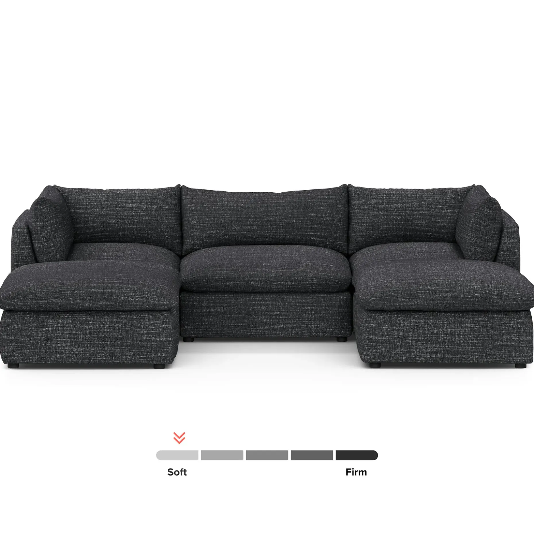 Leigh 121.5" Modular 3-Seater U-Shaped Sectional - Napa Charcoal
