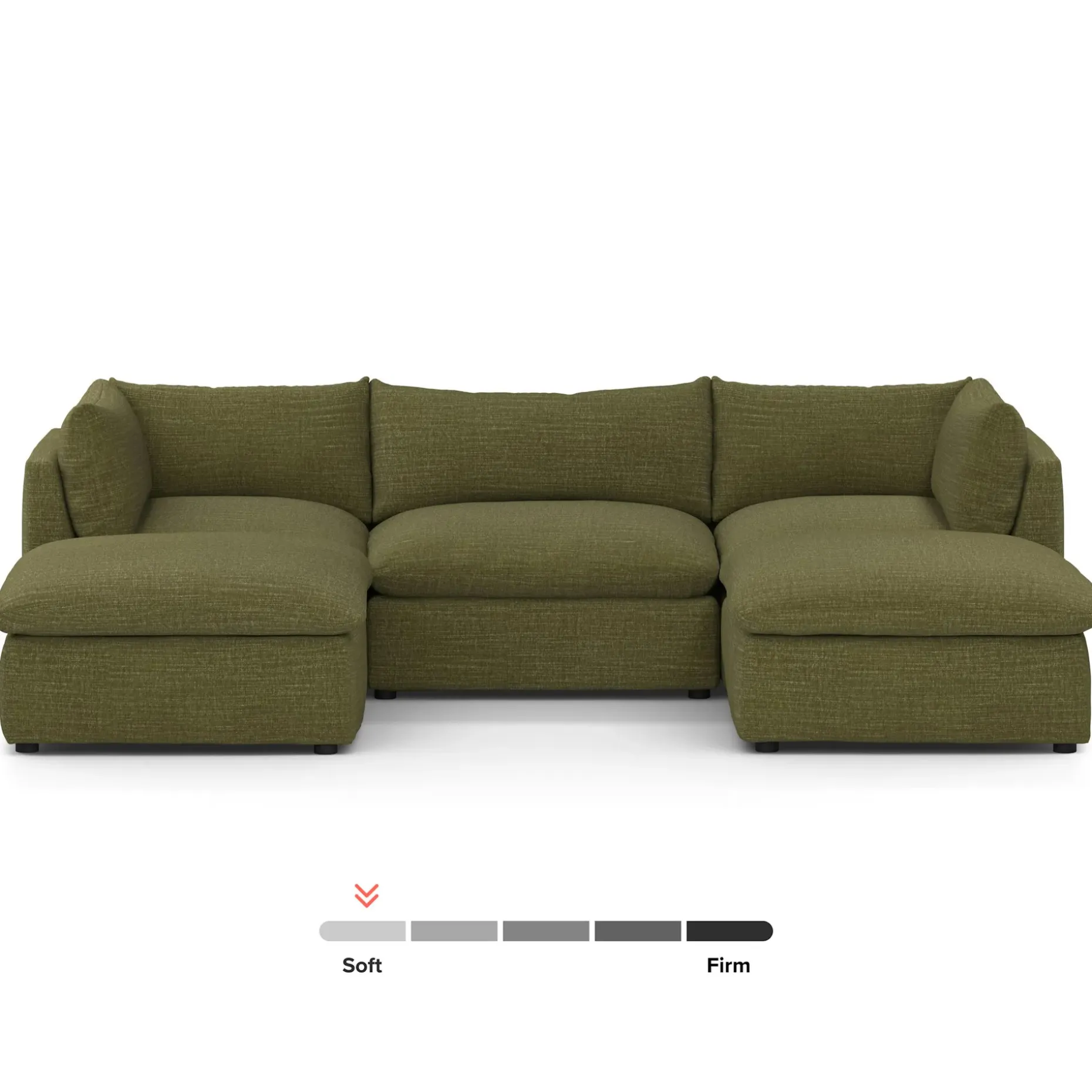 Leigh 121.5" Modular 3-Seater U-Shaped Sectional - Napa Moss