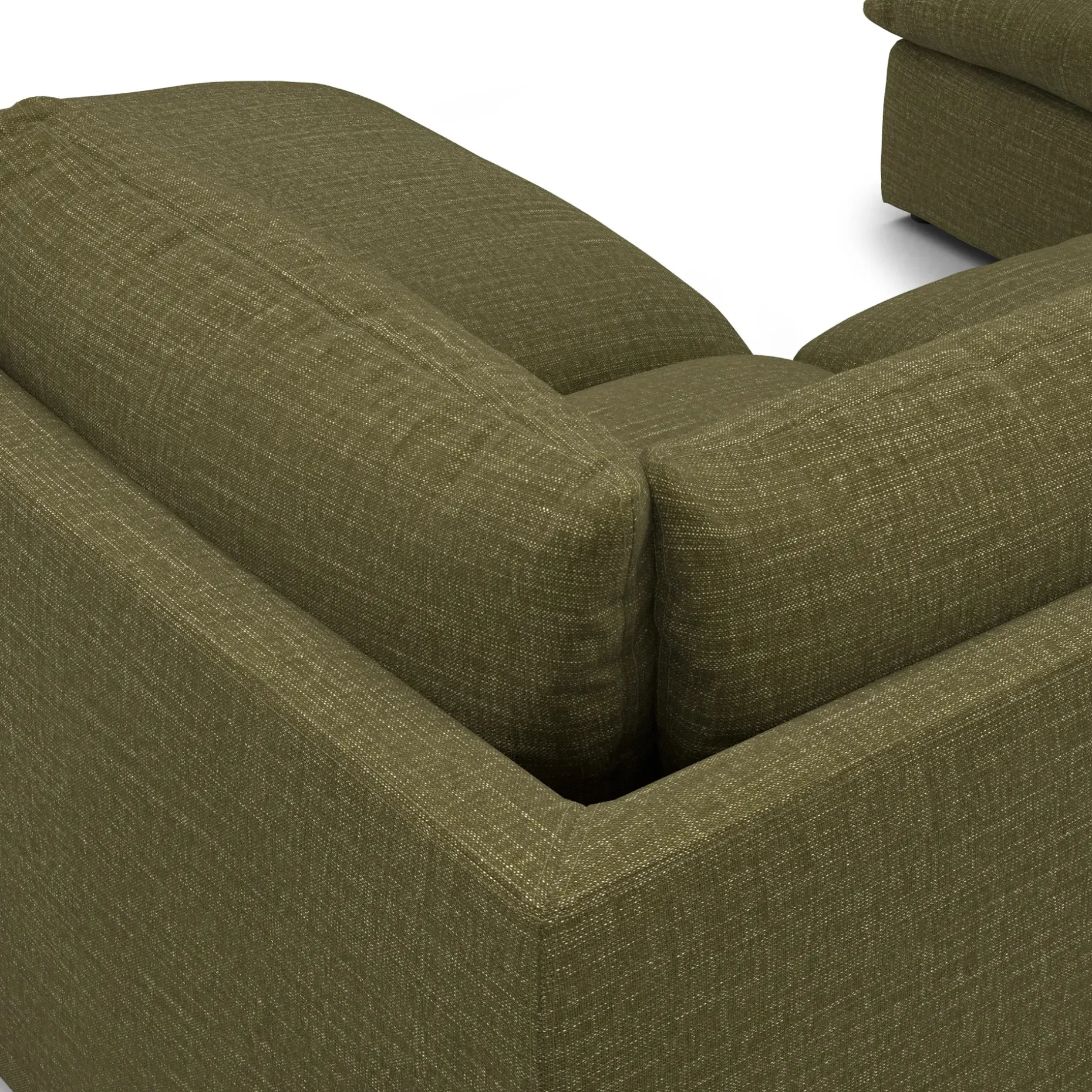 Leigh 121.5" Modular 3-Seater U-Shaped Sectional - Napa Moss