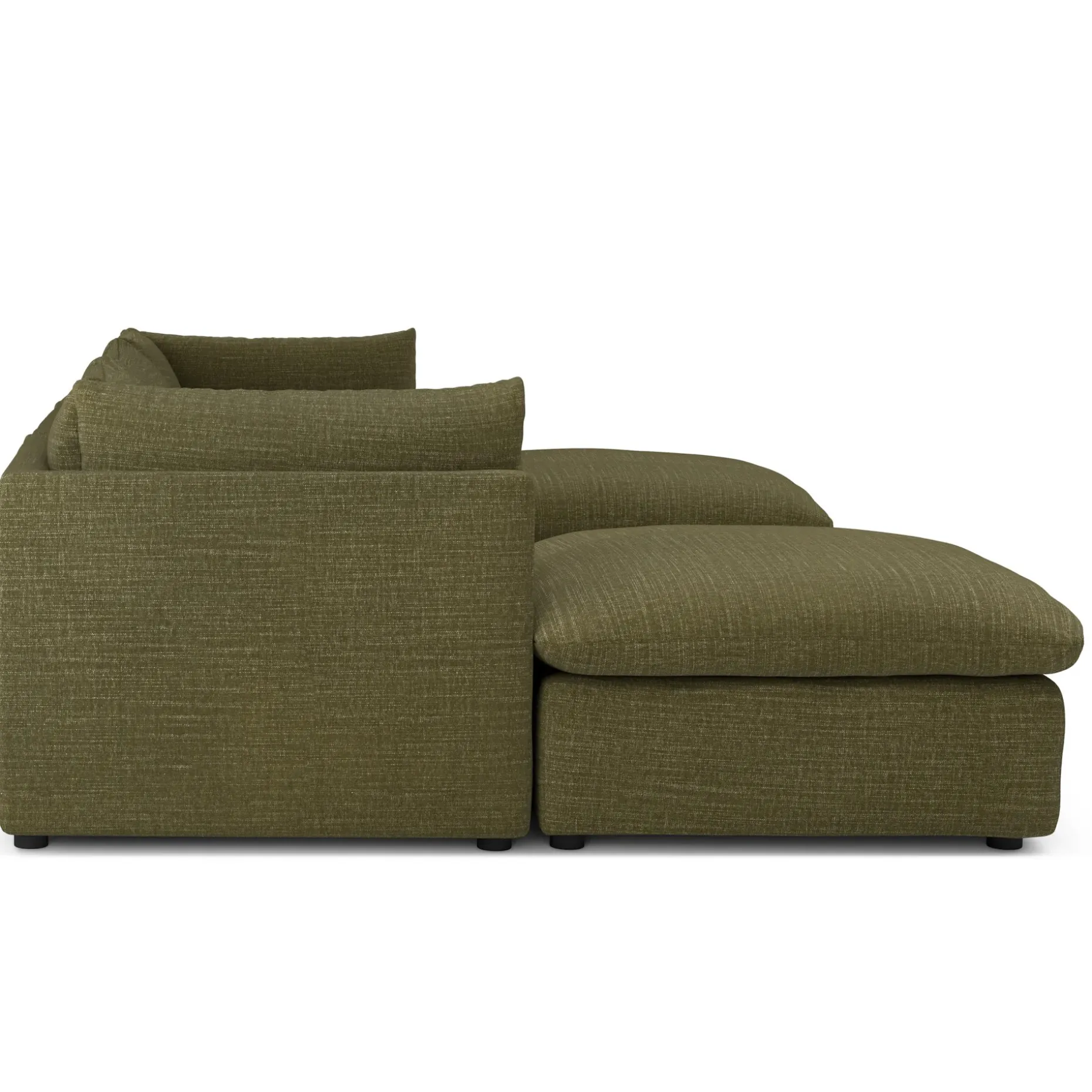 Leigh 121.5" Modular 3-Seater U-Shaped Sectional - Napa Moss