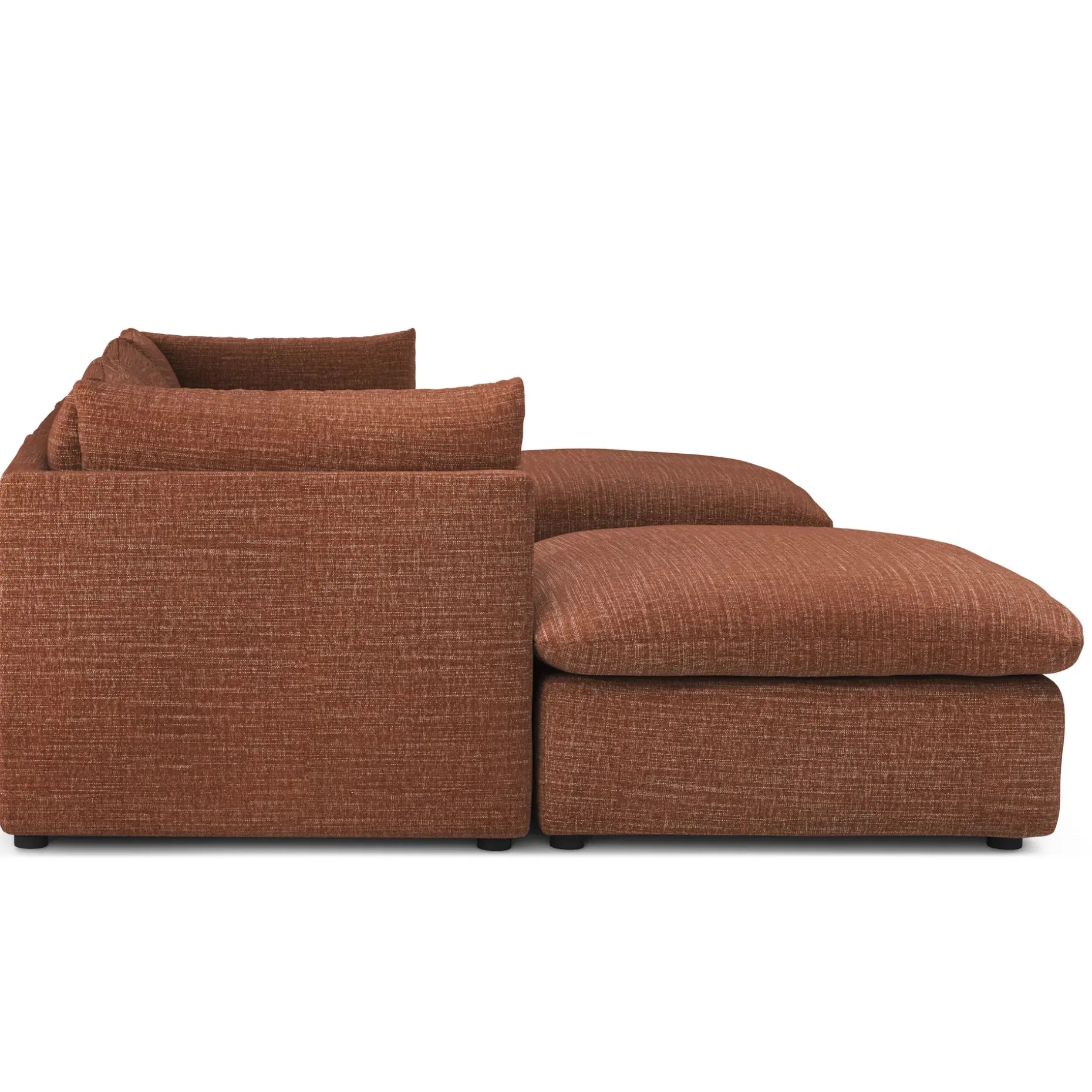 Leigh 121.5" Modular 3-Seater U-Shaped Sectional - Napa Rust
