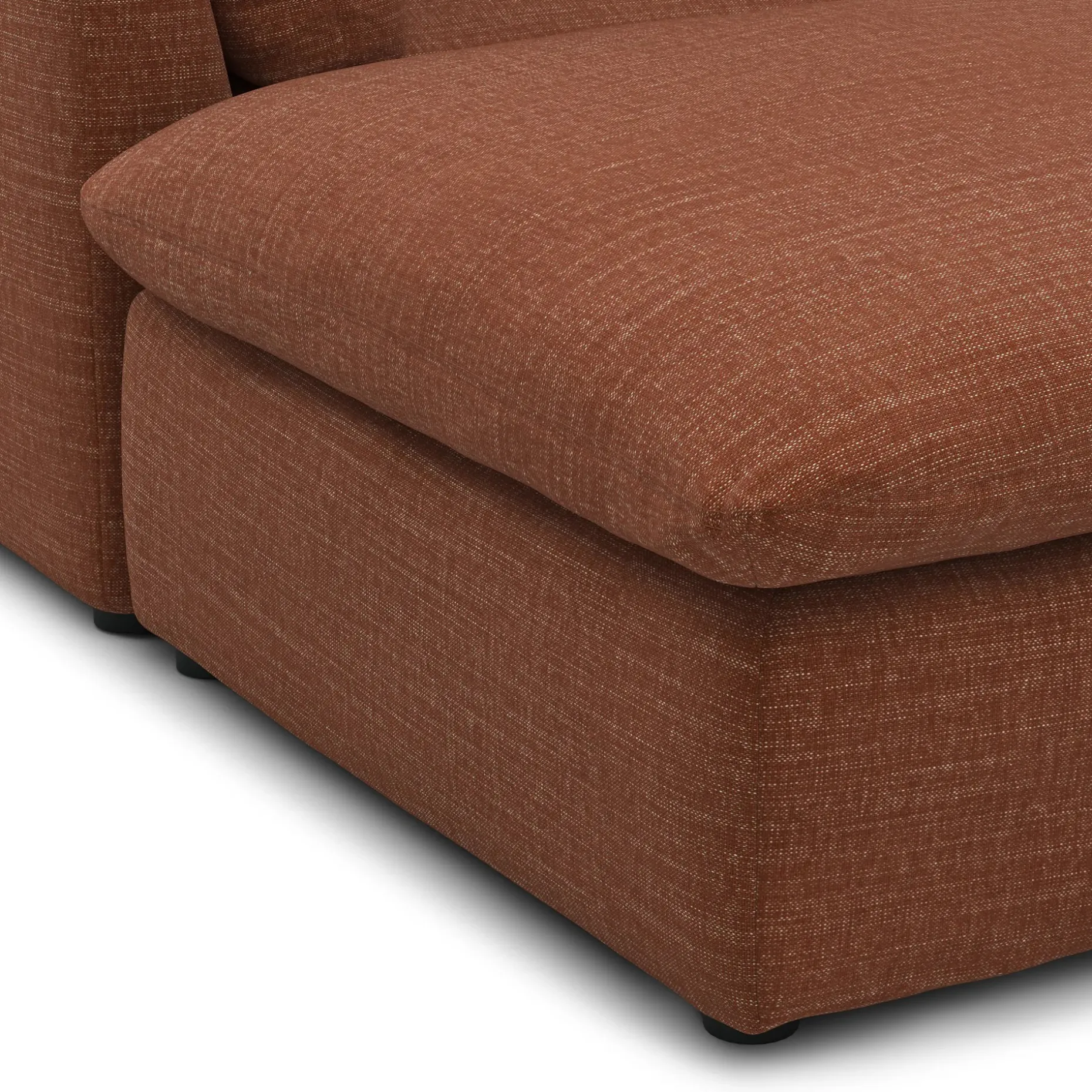 Leigh 121.5" Modular 3-Seater U-Shaped Sectional - Napa Rust