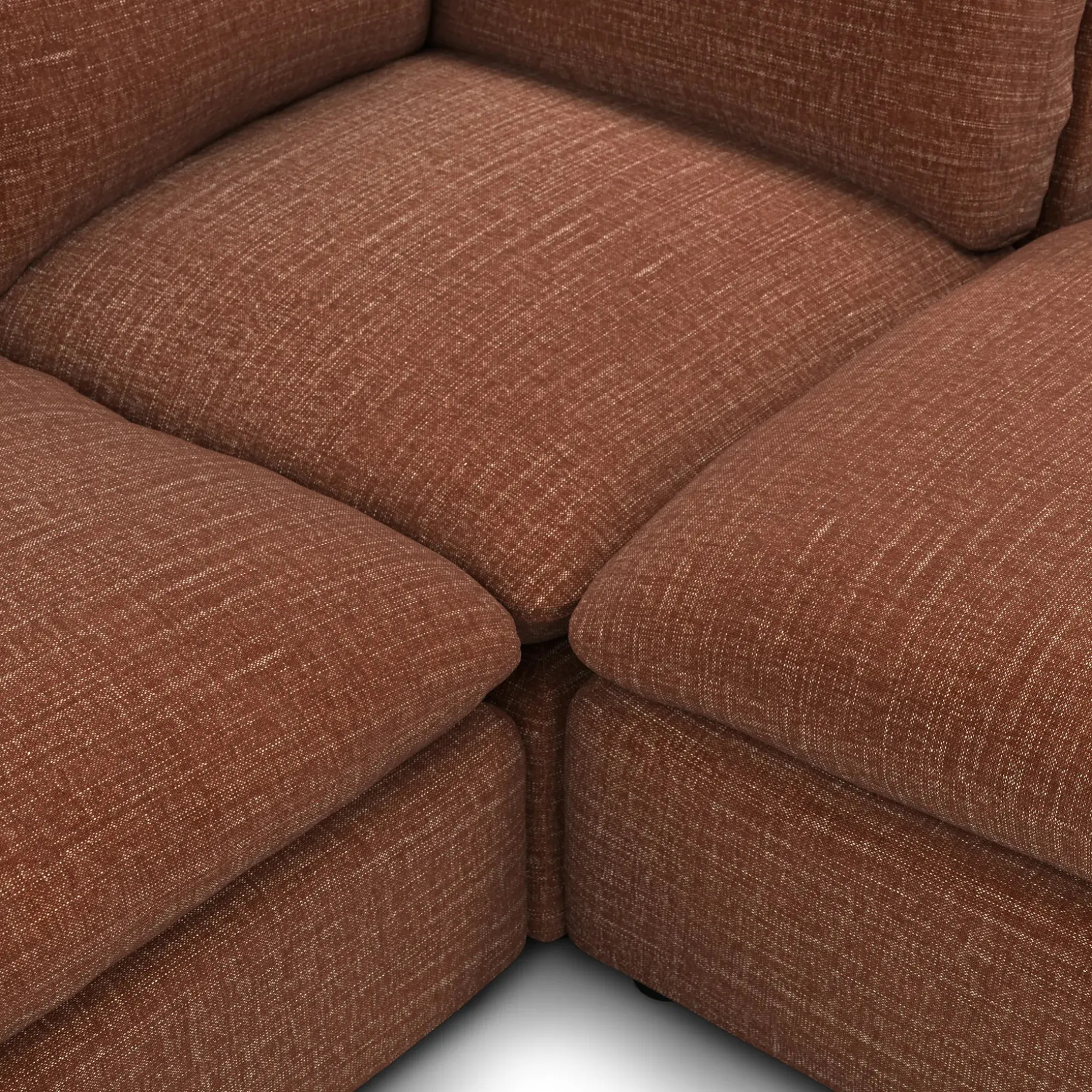 Leigh 121.5" Modular 3-Seater U-Shaped Sectional - Napa Rust