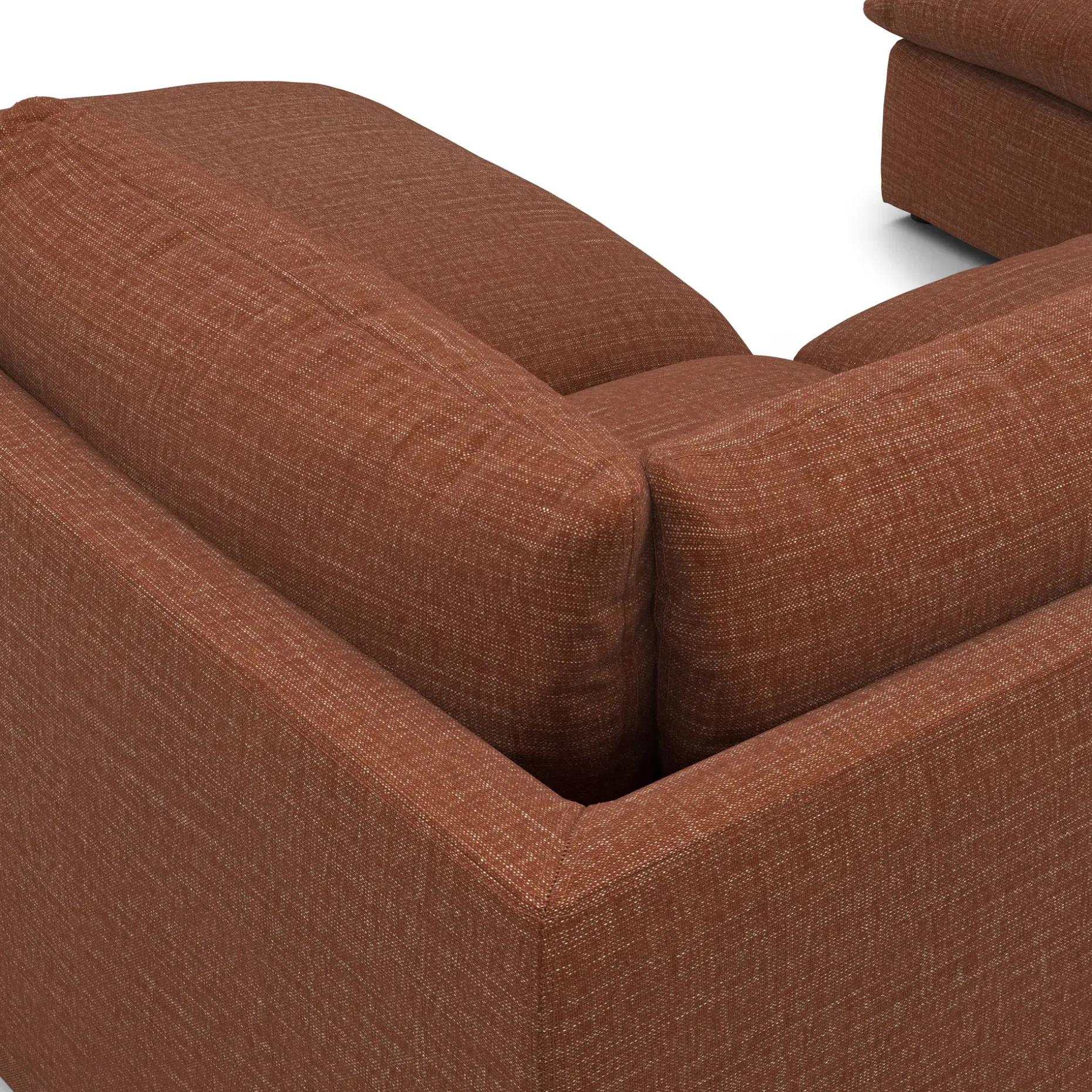 Leigh 121.5" Modular 3-Seater U-Shaped Sectional - Napa Rust