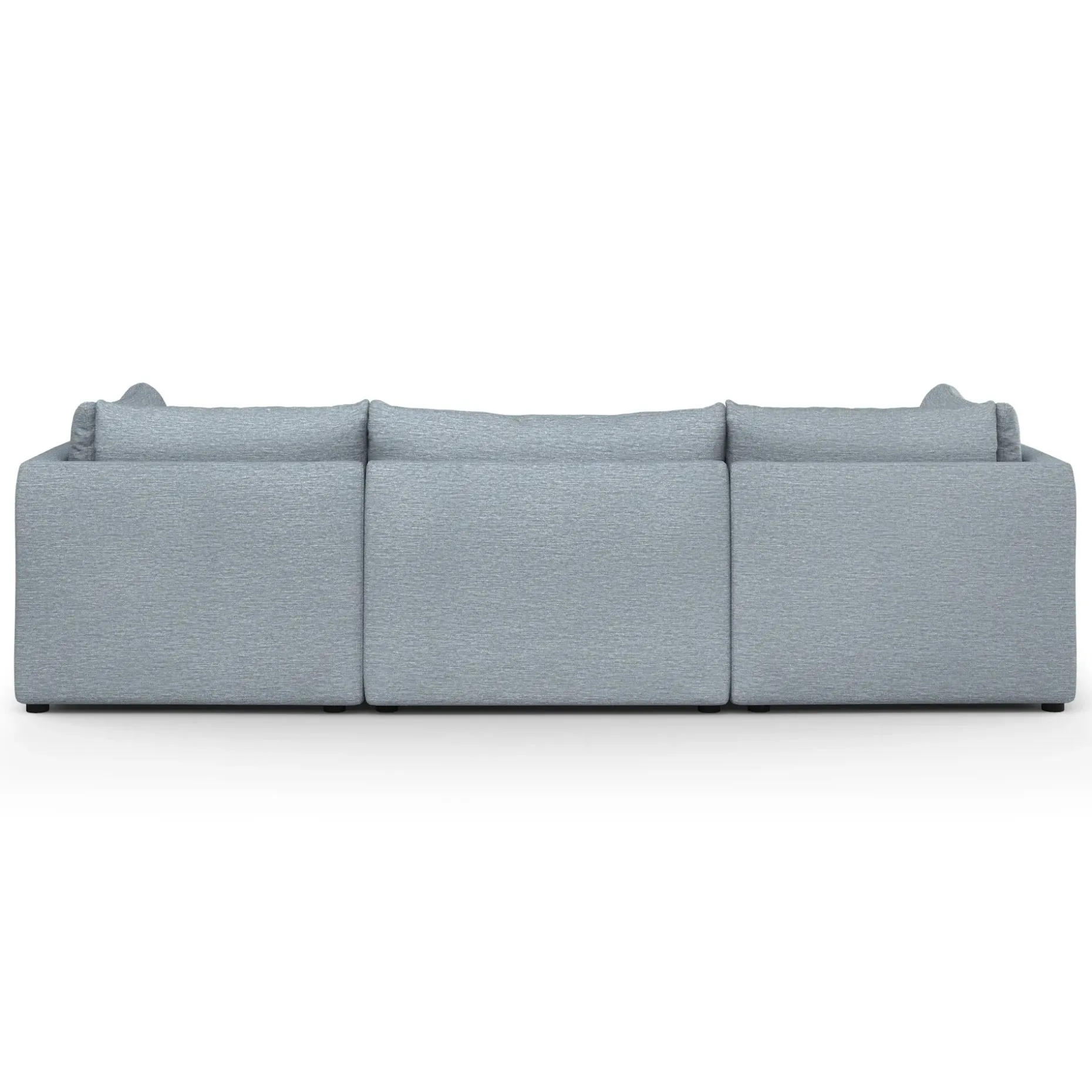 Leigh 121.5" Modular 3-Seater U-Shaped Sectional - Silver Light Blue