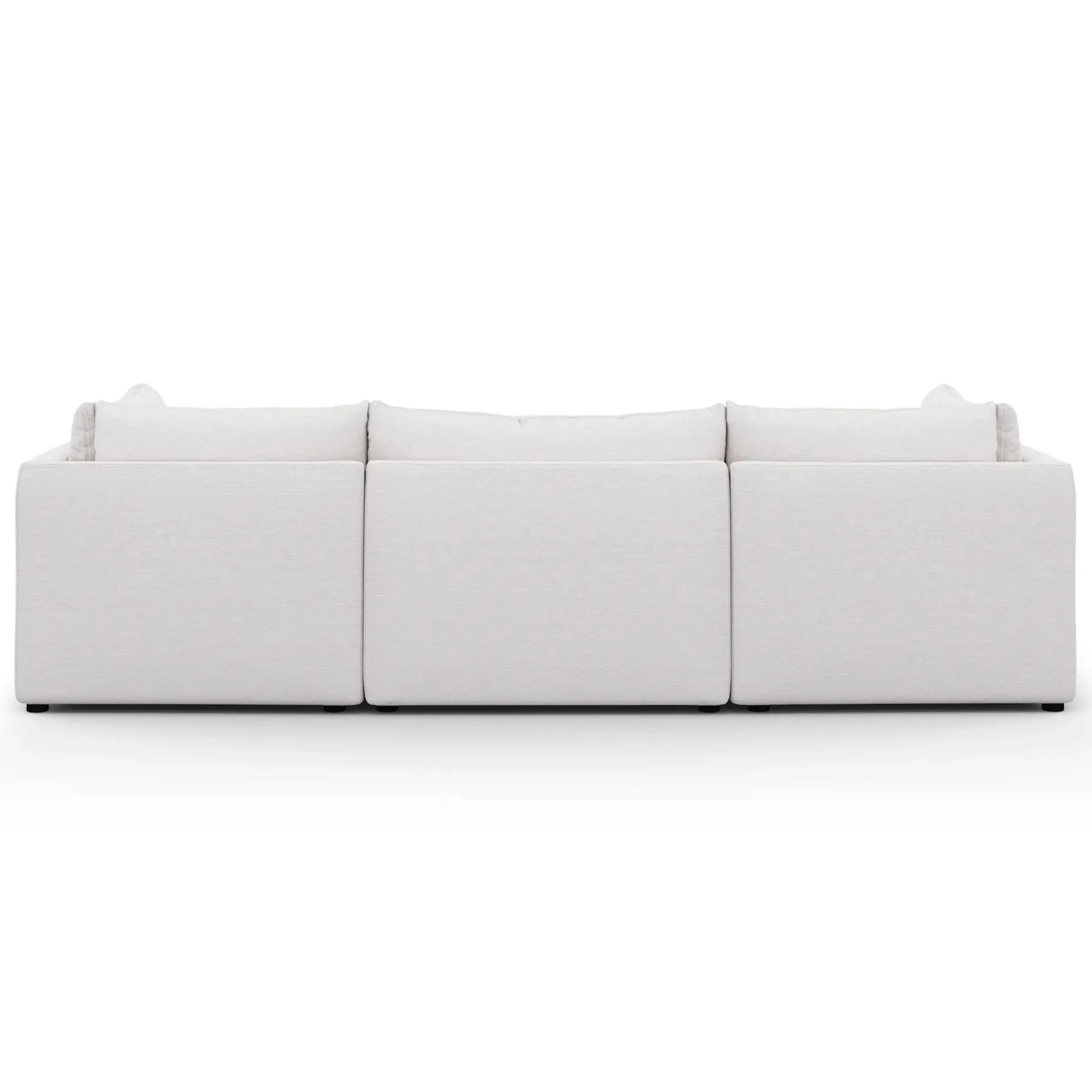 Leigh 121.5" Modular 3-Seater U-Shaped Sectional - Silver Ivory