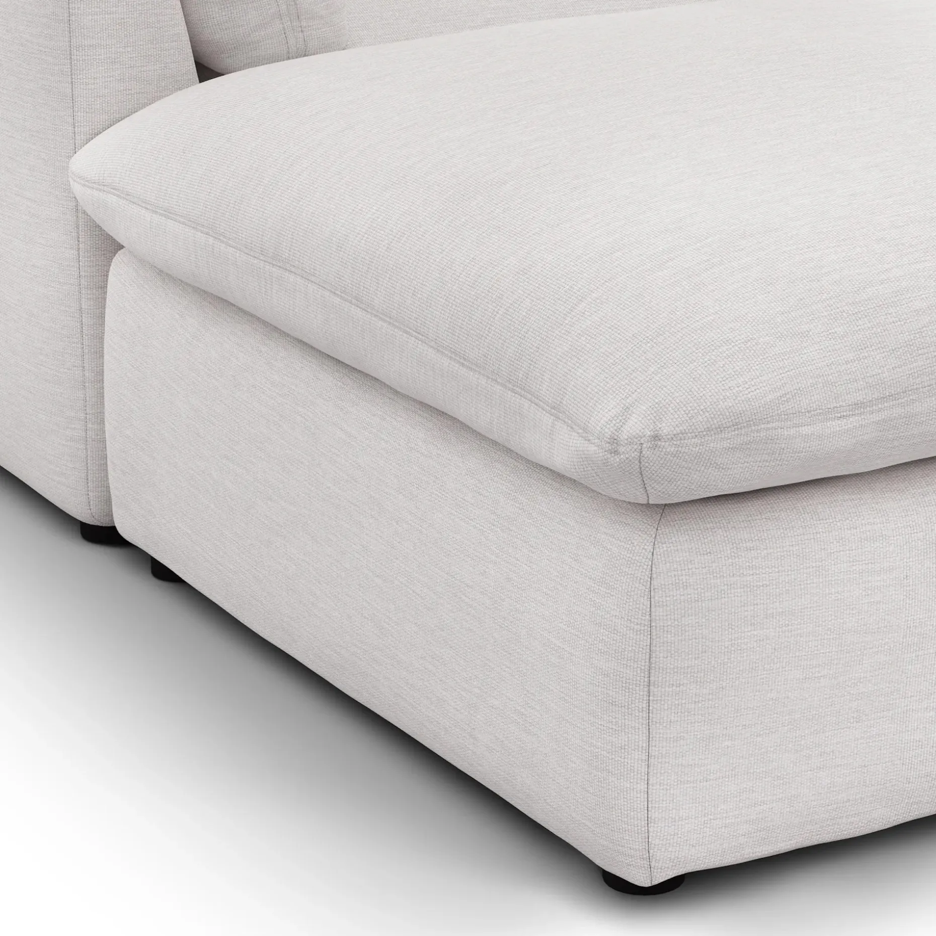 Leigh 121.5" Modular 3-Seater U-Shaped Sectional - Silver Ivory