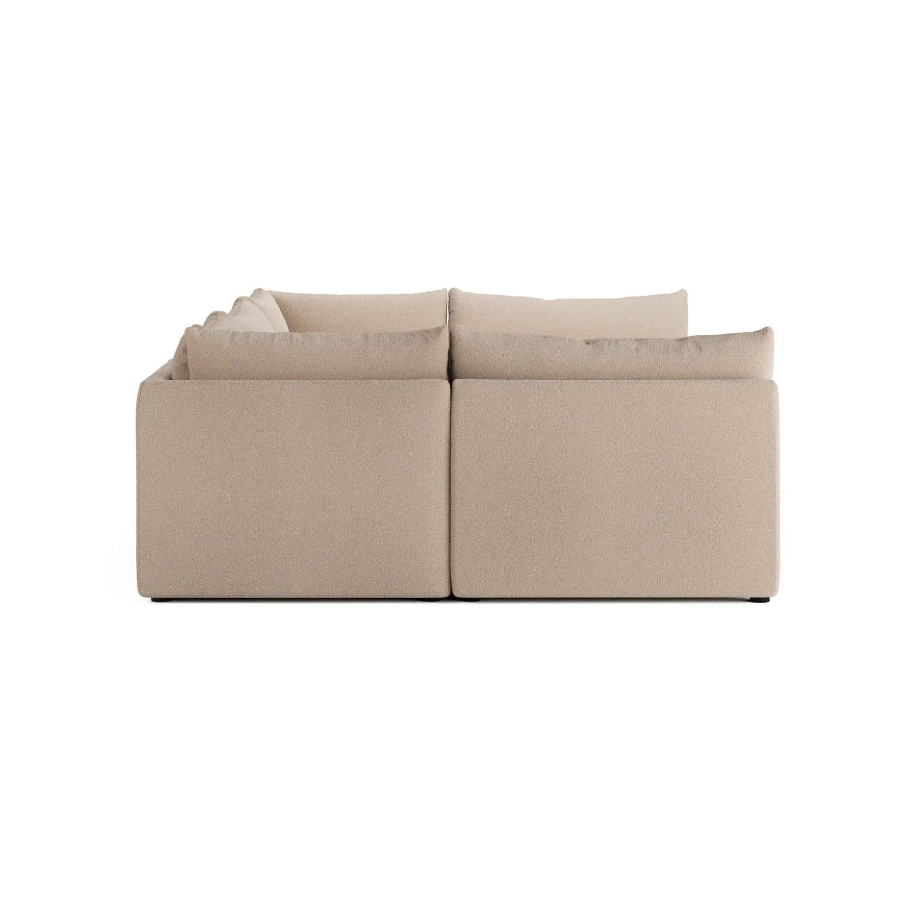 Leigh 121.5" Modular 5-Seater U-Shaped Sectional - Sandstone Wool Bouclé