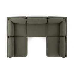 Leigh 121.5" Modular 5-Seater U-Shaped Sectional - Silver Moss