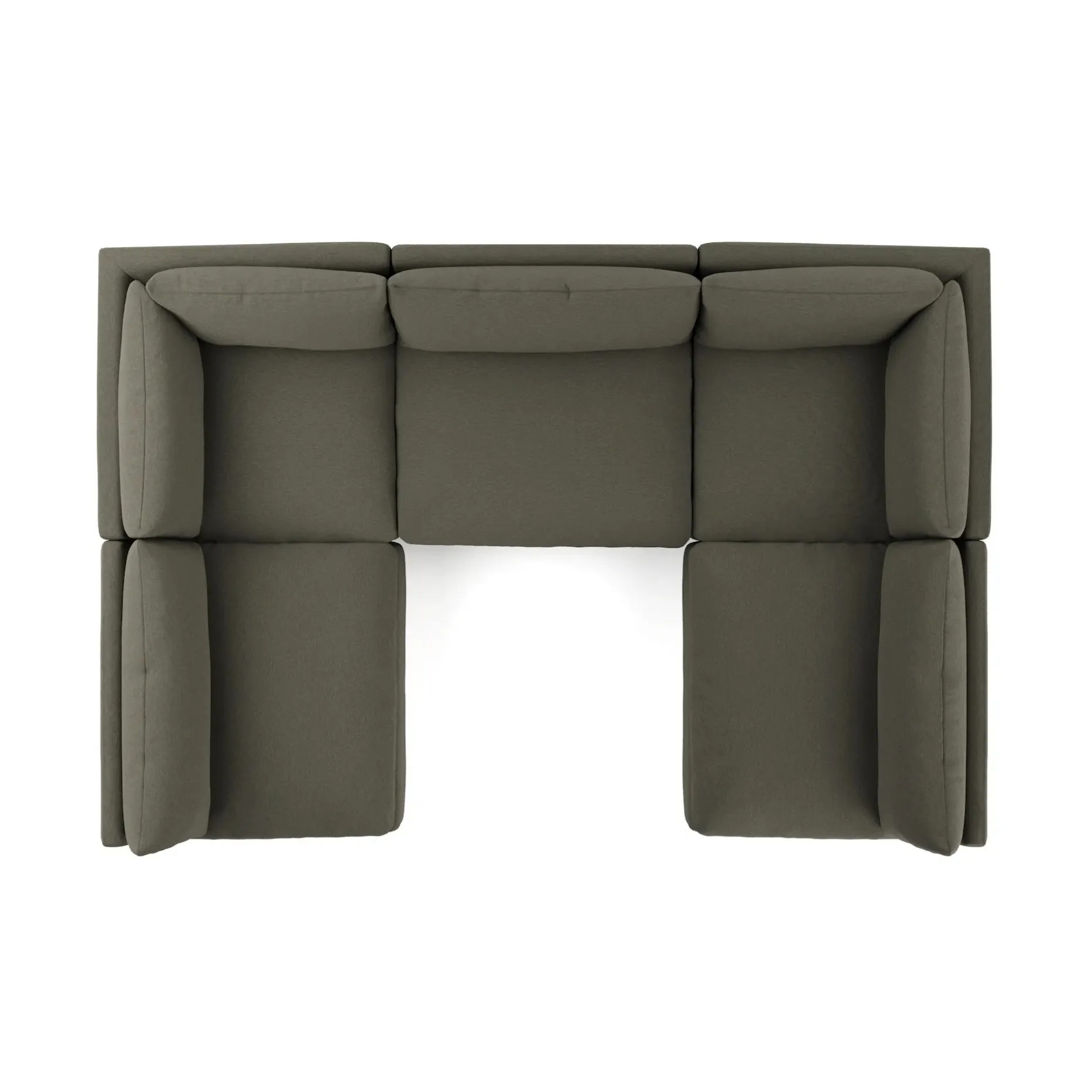 Leigh 121.5" Modular 5-Seater U-Shaped Sectional - Silver Moss