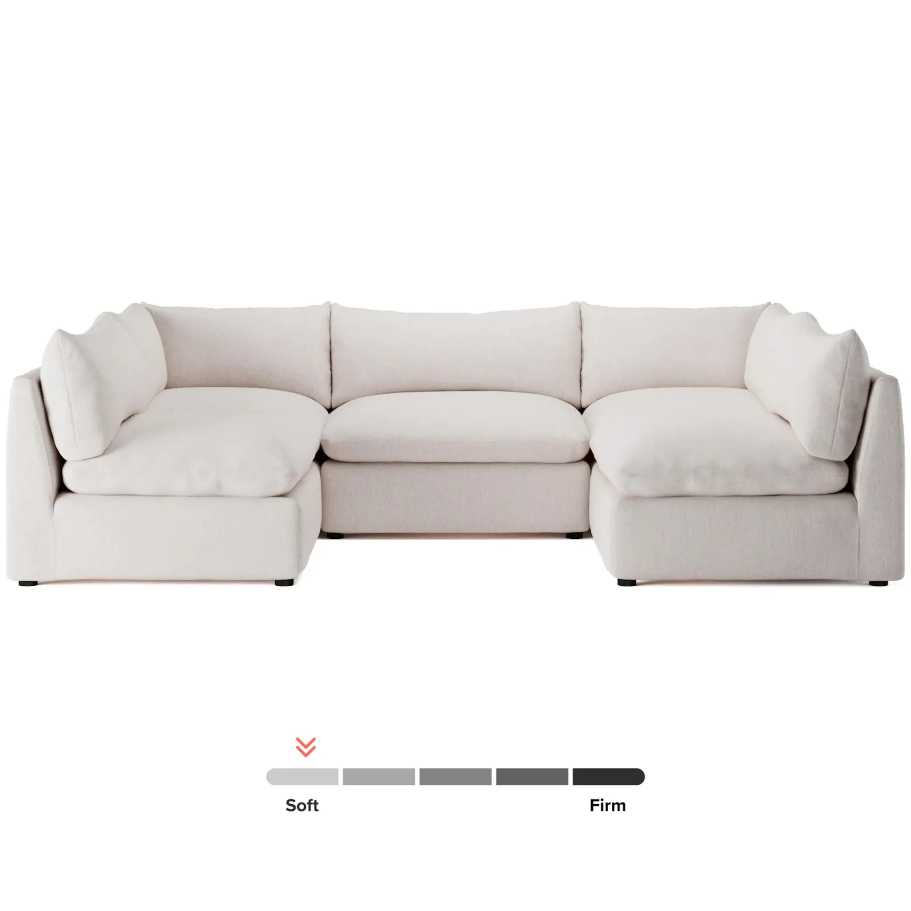 Leigh 121.5" Modular 5-Seater U-Shaped Sectional - Napa White