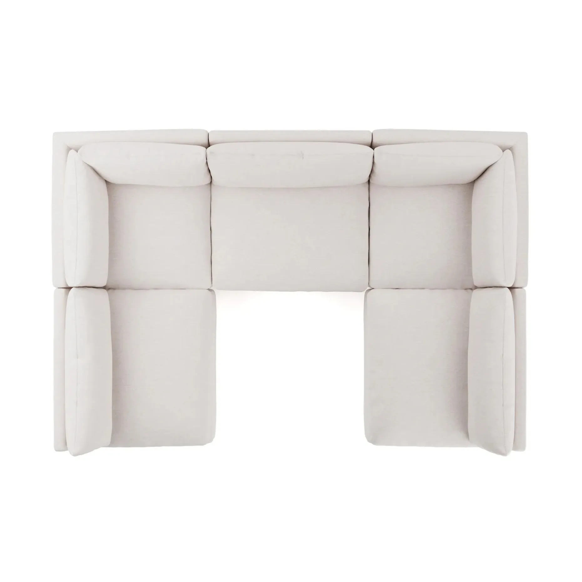 Leigh 121.5" Modular 5-Seater U-Shaped Sectional - Napa White