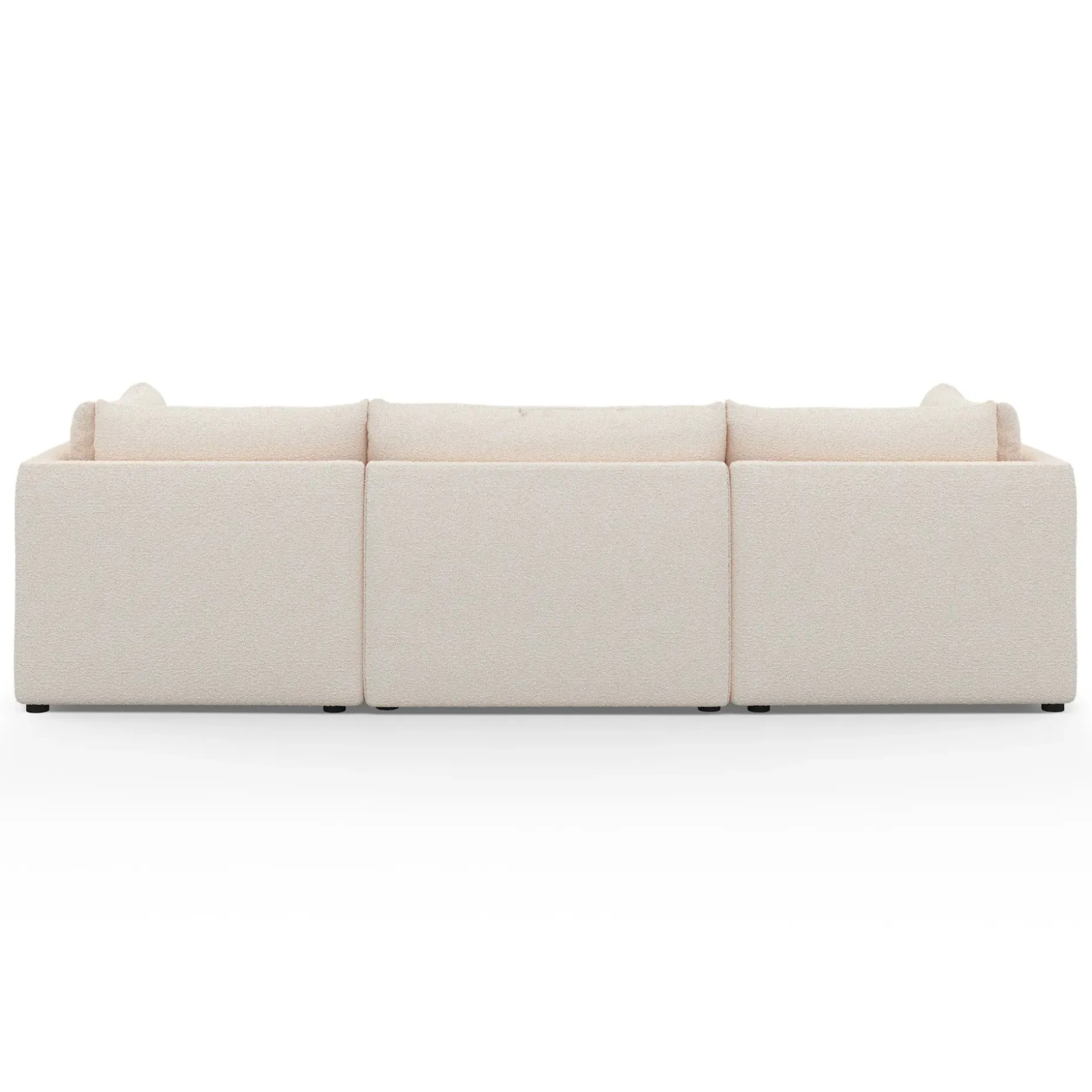 Leigh 121.5" Modular 5-Seater U-Shaped Sectional - Ivory Wool Bouclé