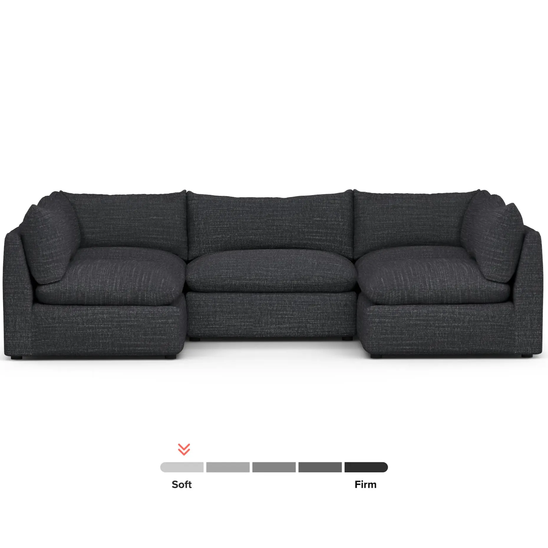 Leigh 121.5" Modular 5-Seater U-Shaped Sectional - Napa Charcoal