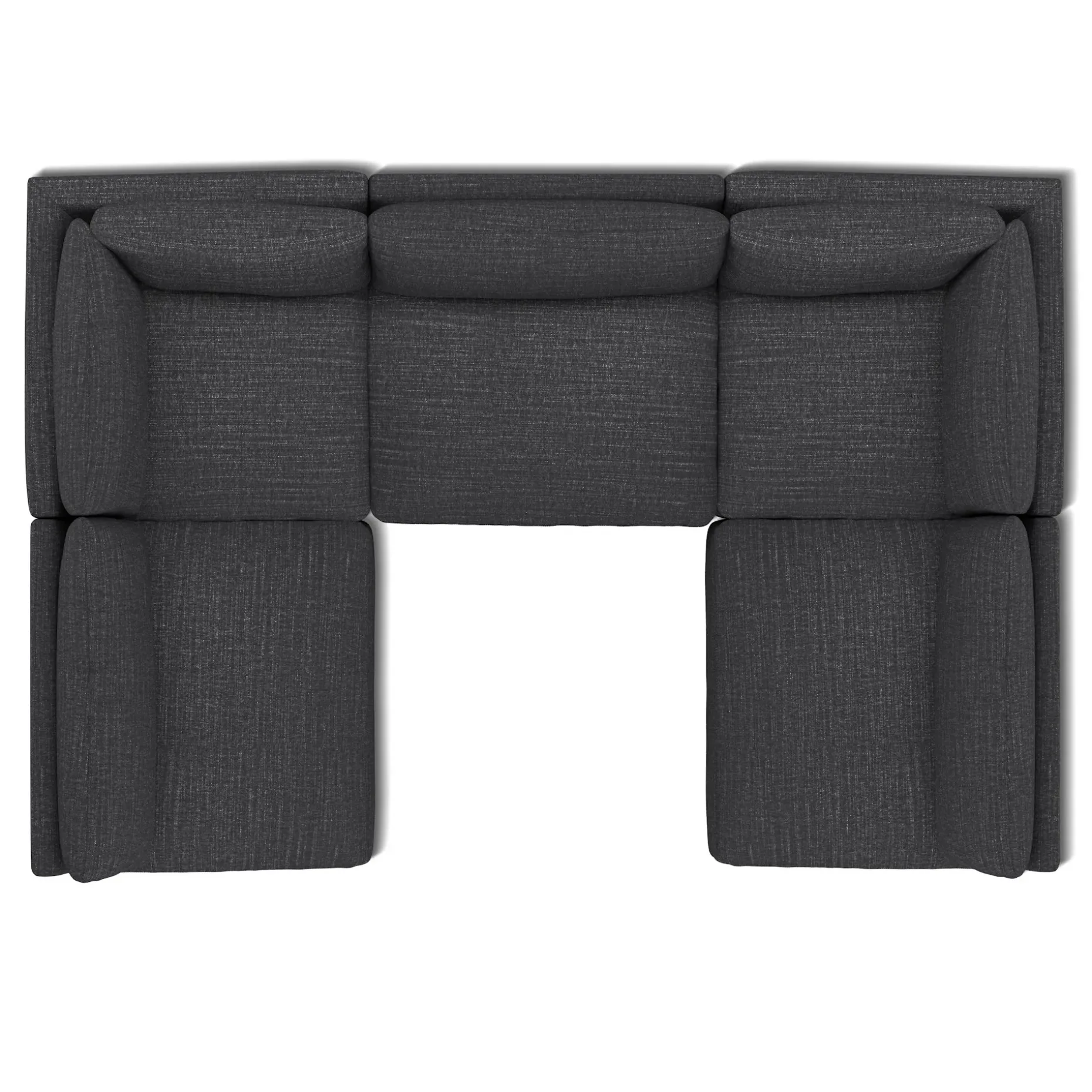 Leigh 121.5" Modular 5-Seater U-Shaped Sectional - Napa Charcoal
