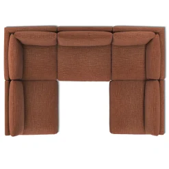 Leigh 121.5" Modular 5-Seater U-Shaped Sectional - Napa Rust