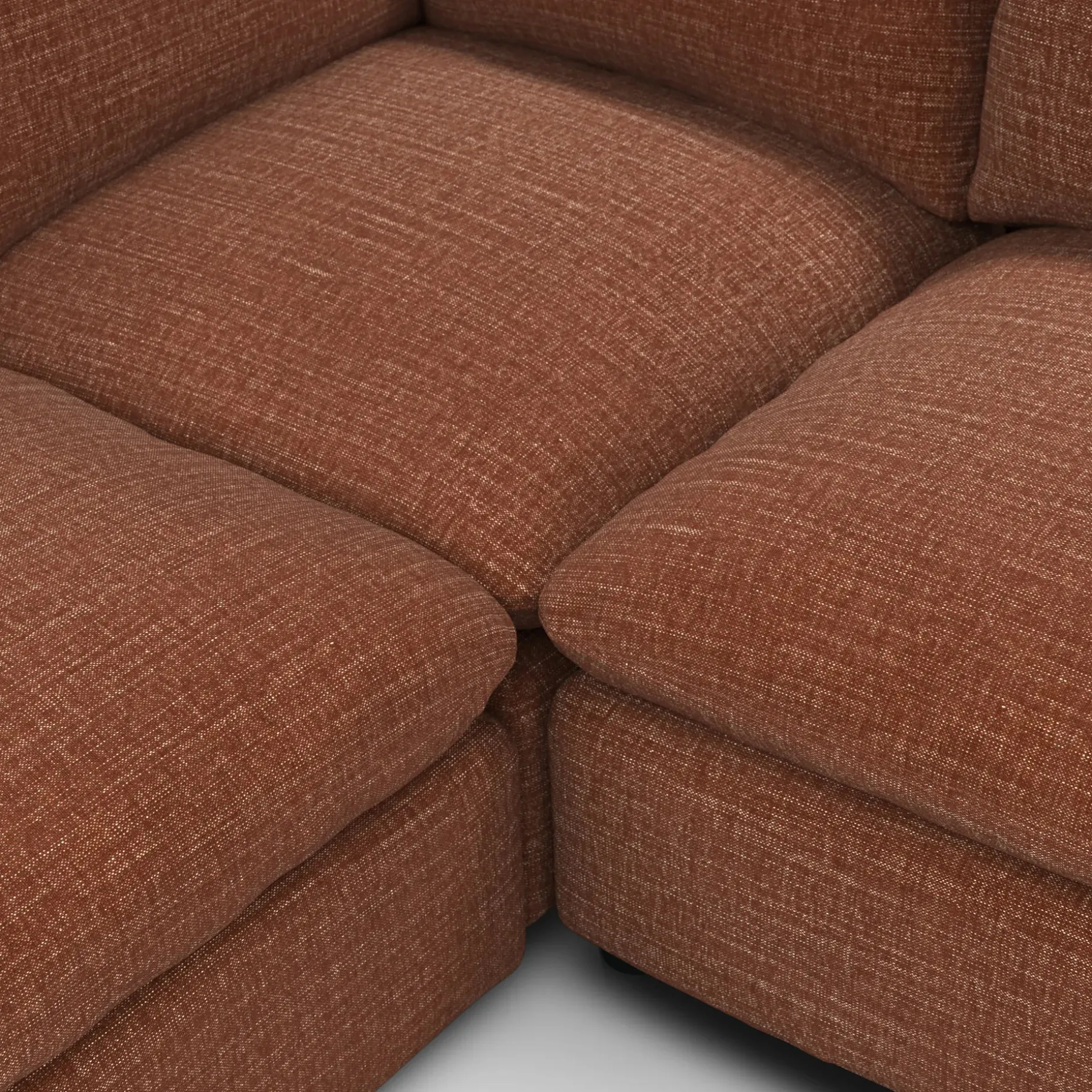 Leigh 121.5" Modular 5-Seater U-Shaped Sectional - Napa Rust
