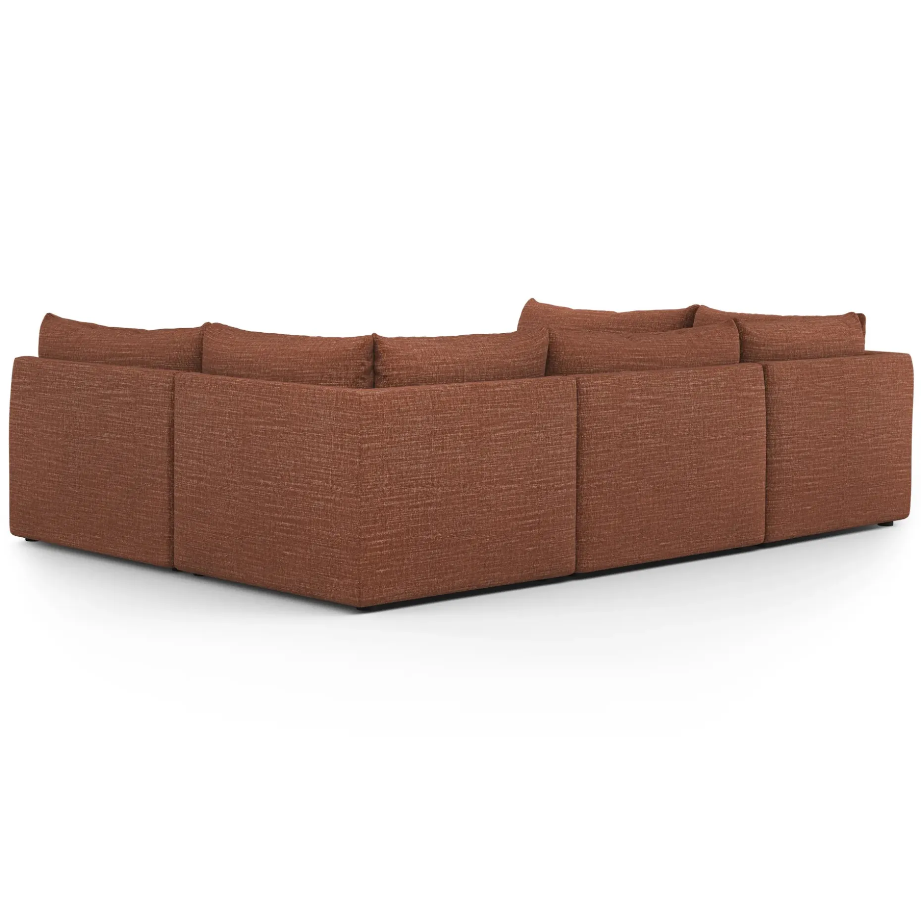 Leigh 121.5" Modular 5-Seater U-Shaped Sectional - Napa Rust
