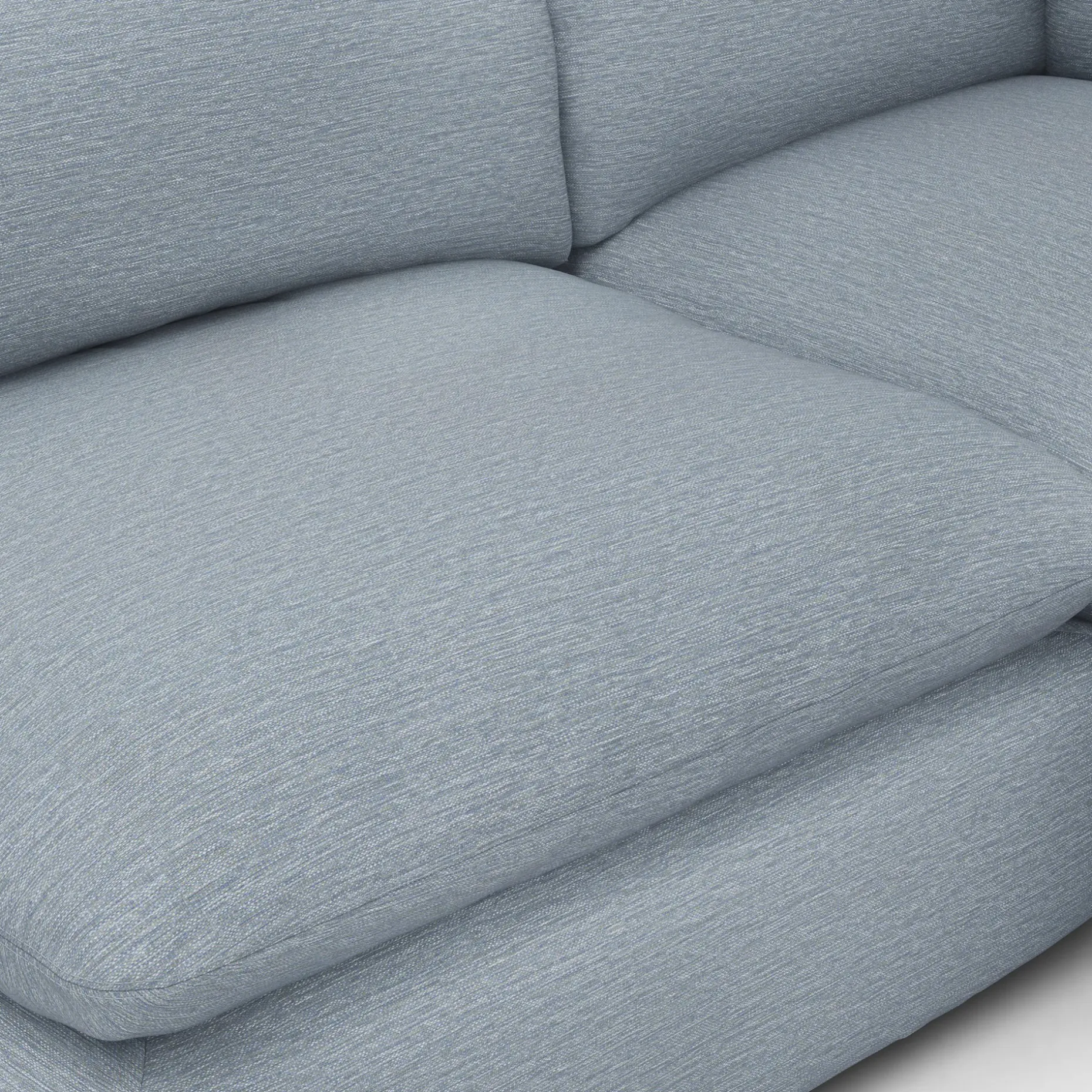Leigh 121.5" Modular 5-Seater U-Shaped Sectional - Silver Light Blue