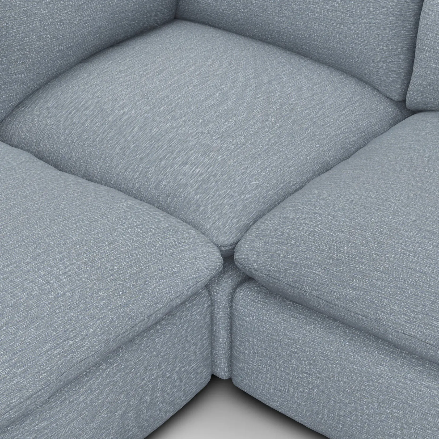 Leigh 121.5" Modular 5-Seater U-Shaped Sectional - Silver Light Blue