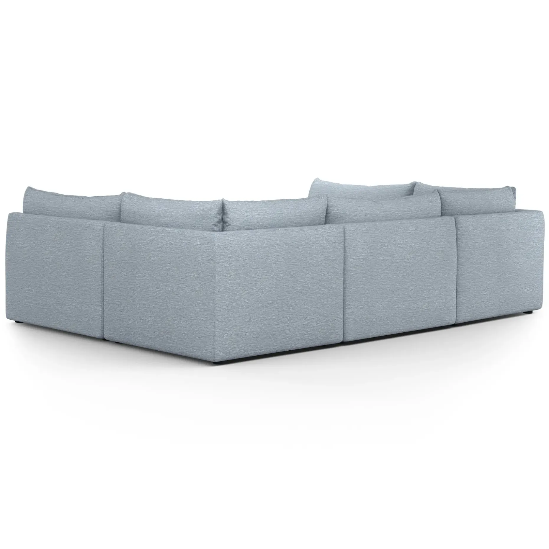 Leigh 121.5" Modular 5-Seater U-Shaped Sectional - Silver Light Blue