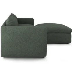 Leigh 92" Modular Sectional - Green Wool Bouclé