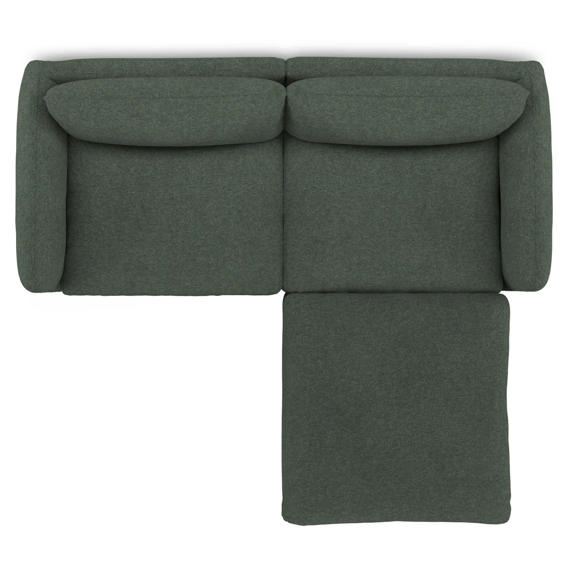 Leigh 92" Modular Sectional - Green Wool Bouclé