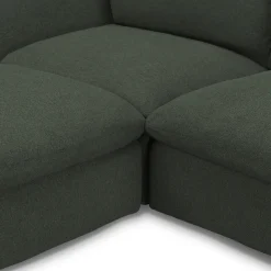 Leigh 131.5" Modular Sectional - Green Wool Bouclé