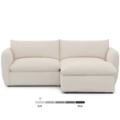 Leigh 92" Modular Sectional - Ivory Wool Bouclé