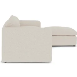 Leigh 131.5" Modular Sectional - Ivory Wool Bouclé