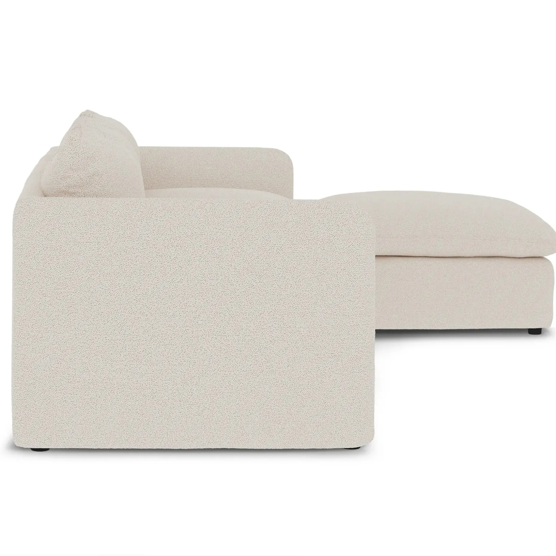 Leigh 131.5" Modular Sectional - Ivory Wool Bouclé