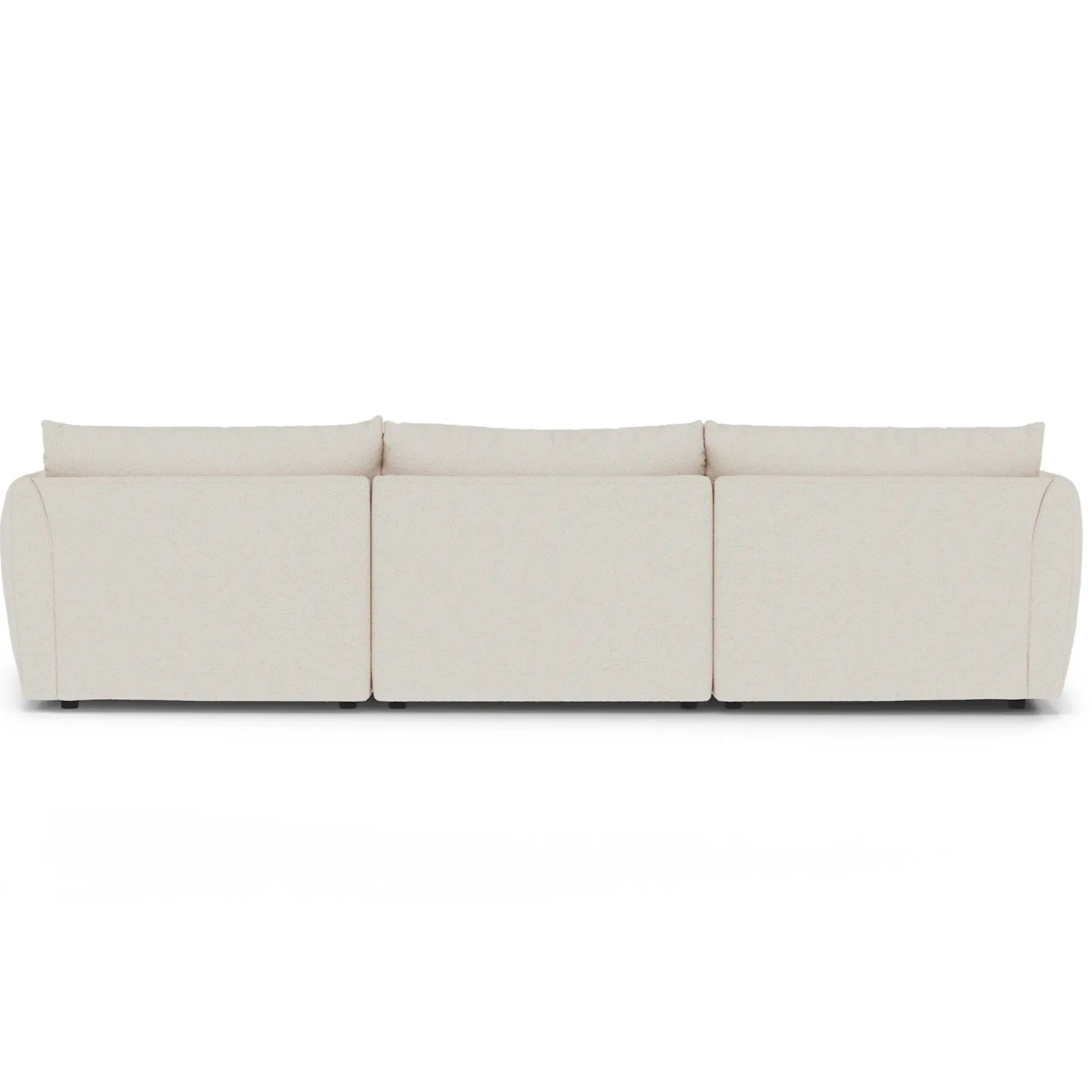 Leigh 131.5" Modular Sectional - Ivory Wool Bouclé