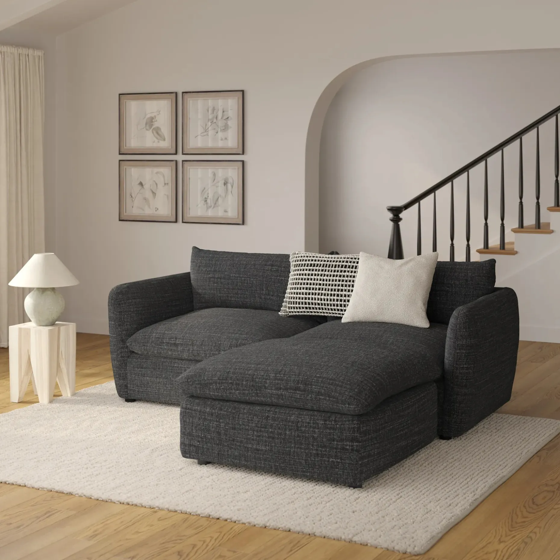 Leigh 92" Modular Sectional - Napa Charcoal