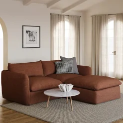 Leigh 92" Modular Sectional - Napa Rust