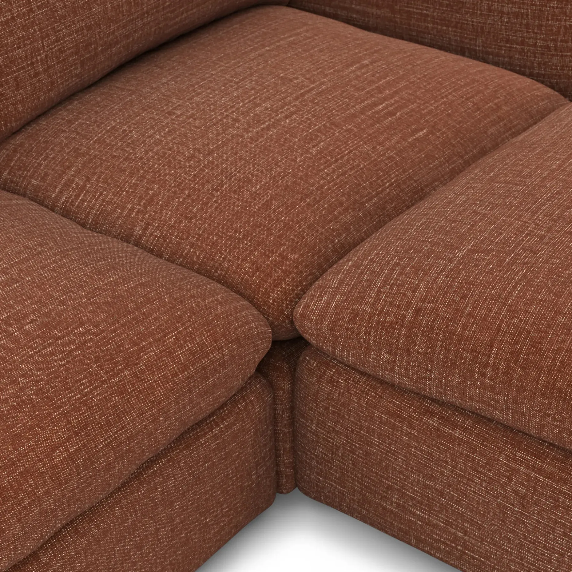 Leigh 92" Modular Sectional - Napa Rust