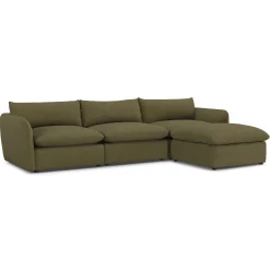 Leigh 131.5" Modular Sectional - Napa Moss