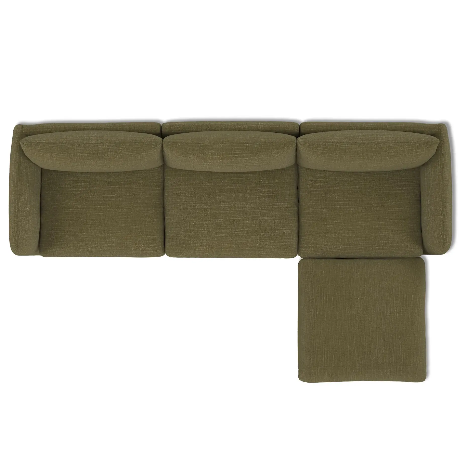 Leigh 131.5" Modular Sectional - Napa Moss