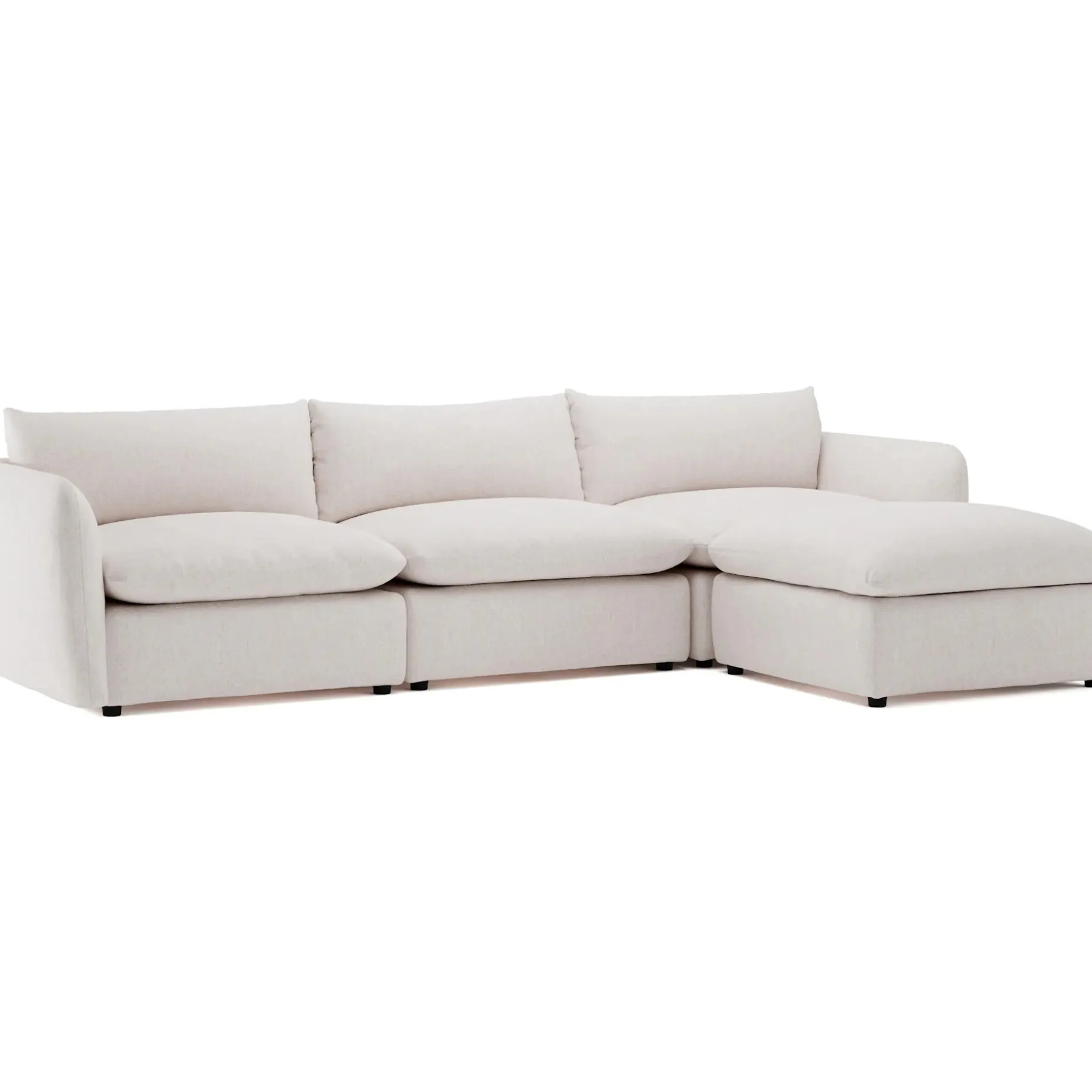 Leigh 131.5" Modular Sectional - Napa White