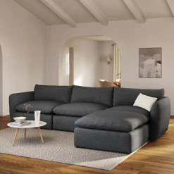 Leigh 131.5" Modular Sectional - Napa Charcoal