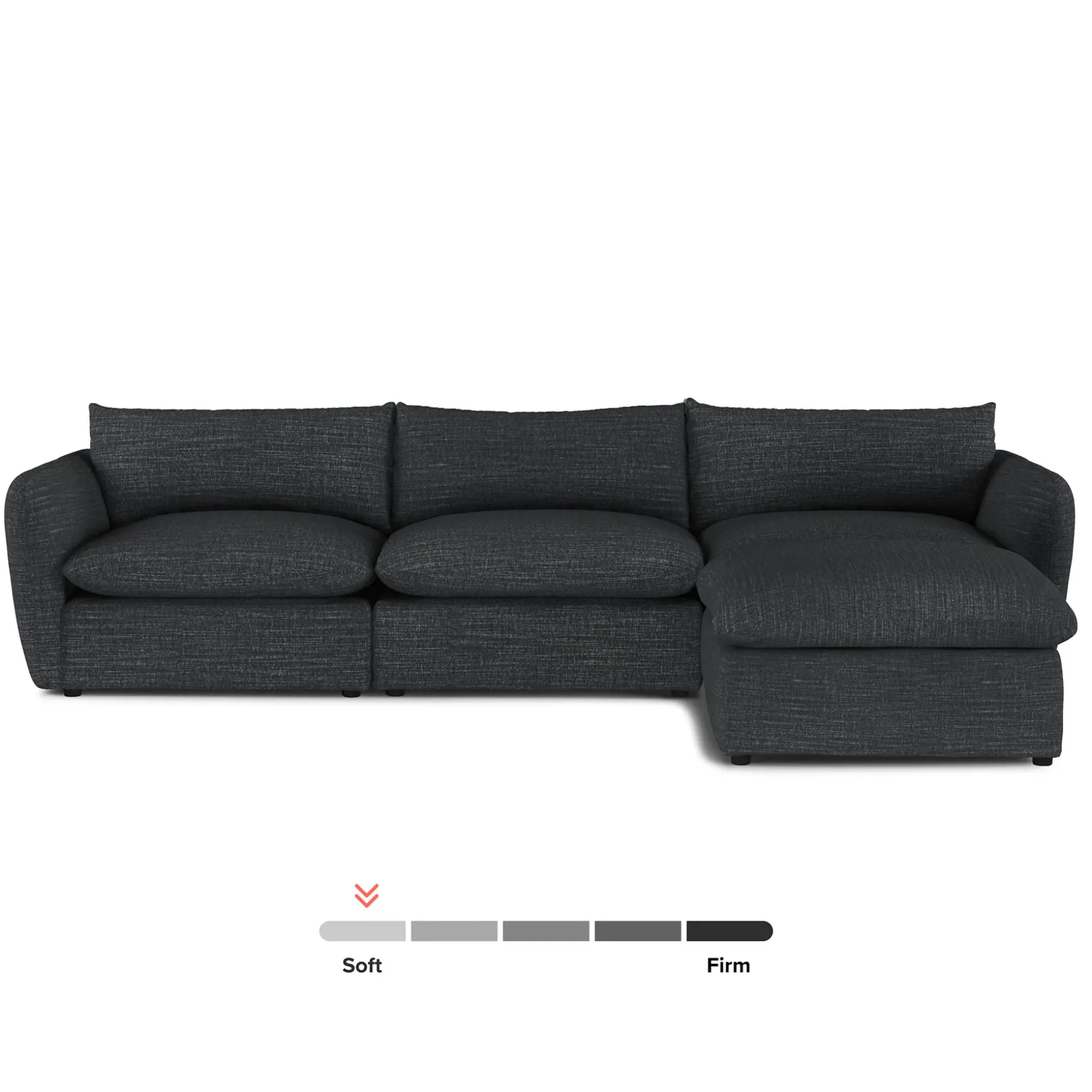 Leigh 131.5" Modular Sectional - Napa Charcoal