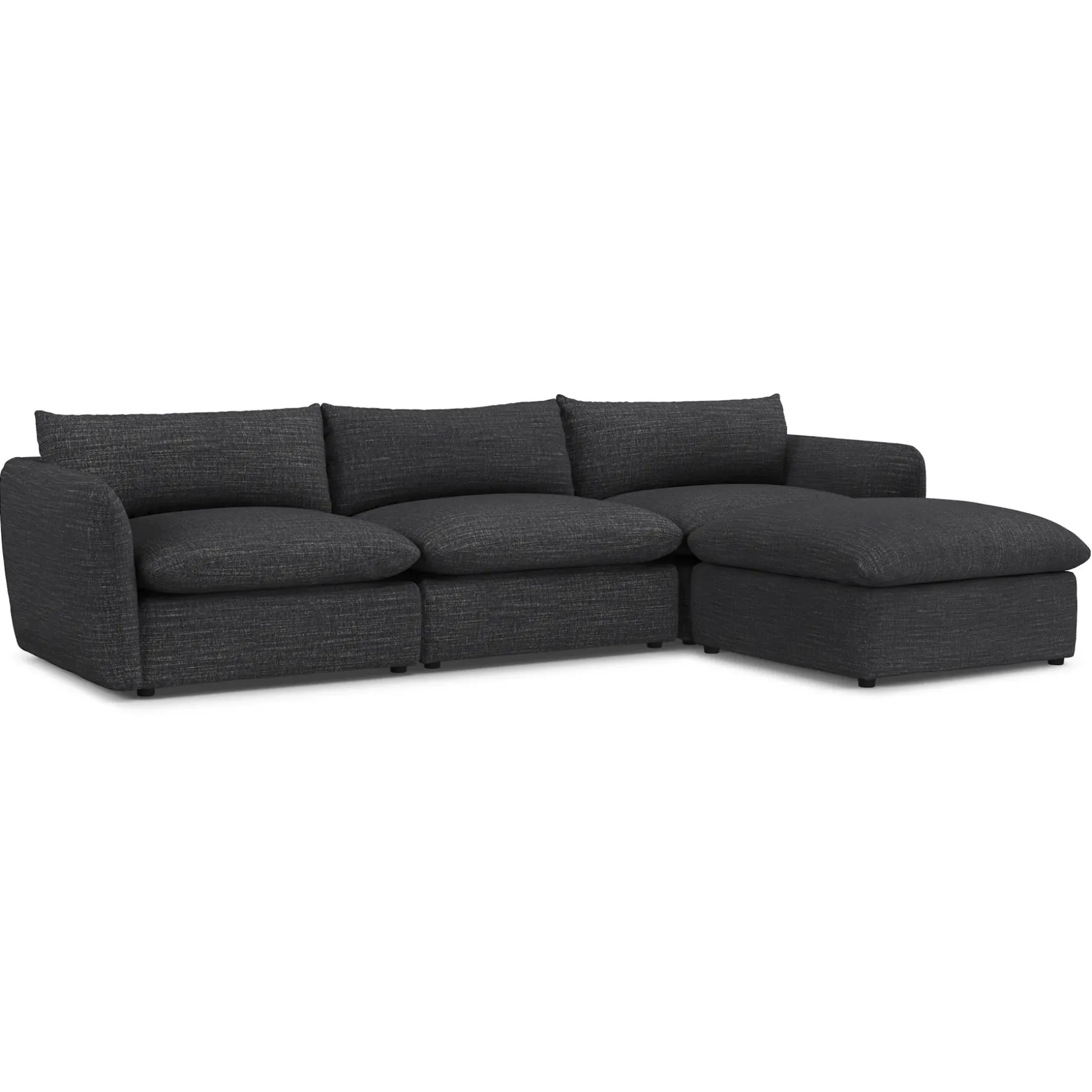 Leigh 131.5" Modular Sectional - Napa Charcoal