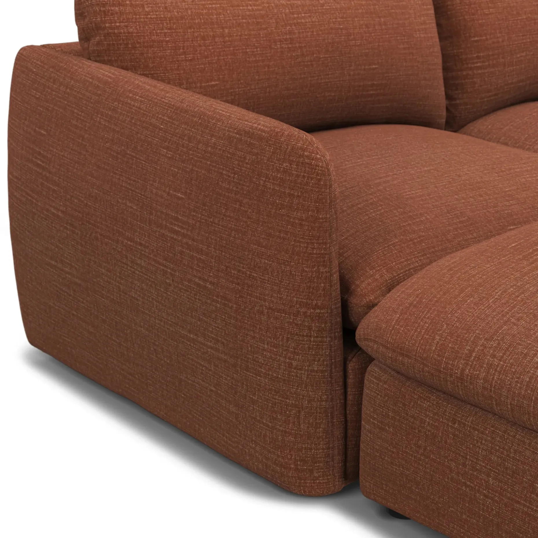 Leigh 131.5" Modular Sectional - Napa Rust