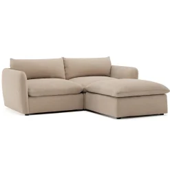 Leigh 92" Modular Sectional - Sandstone Wool Bouclé
