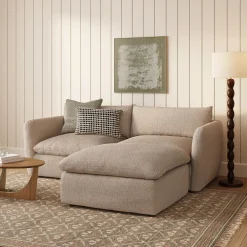 Leigh 92" Modular Sectional - Sandstone Wool Bouclé