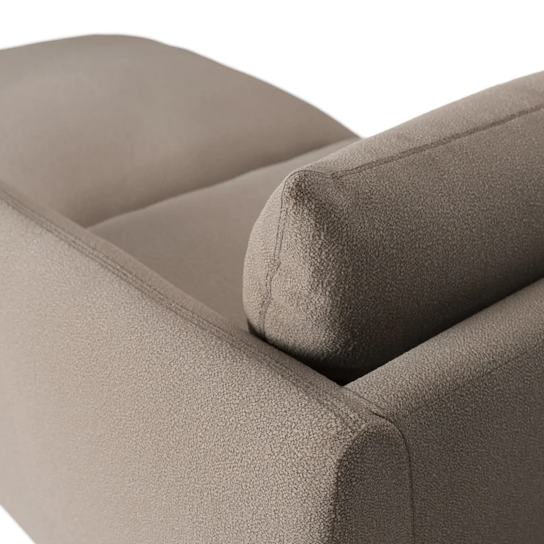Leigh 92" Modular Sectional - Sandstone Wool Bouclé