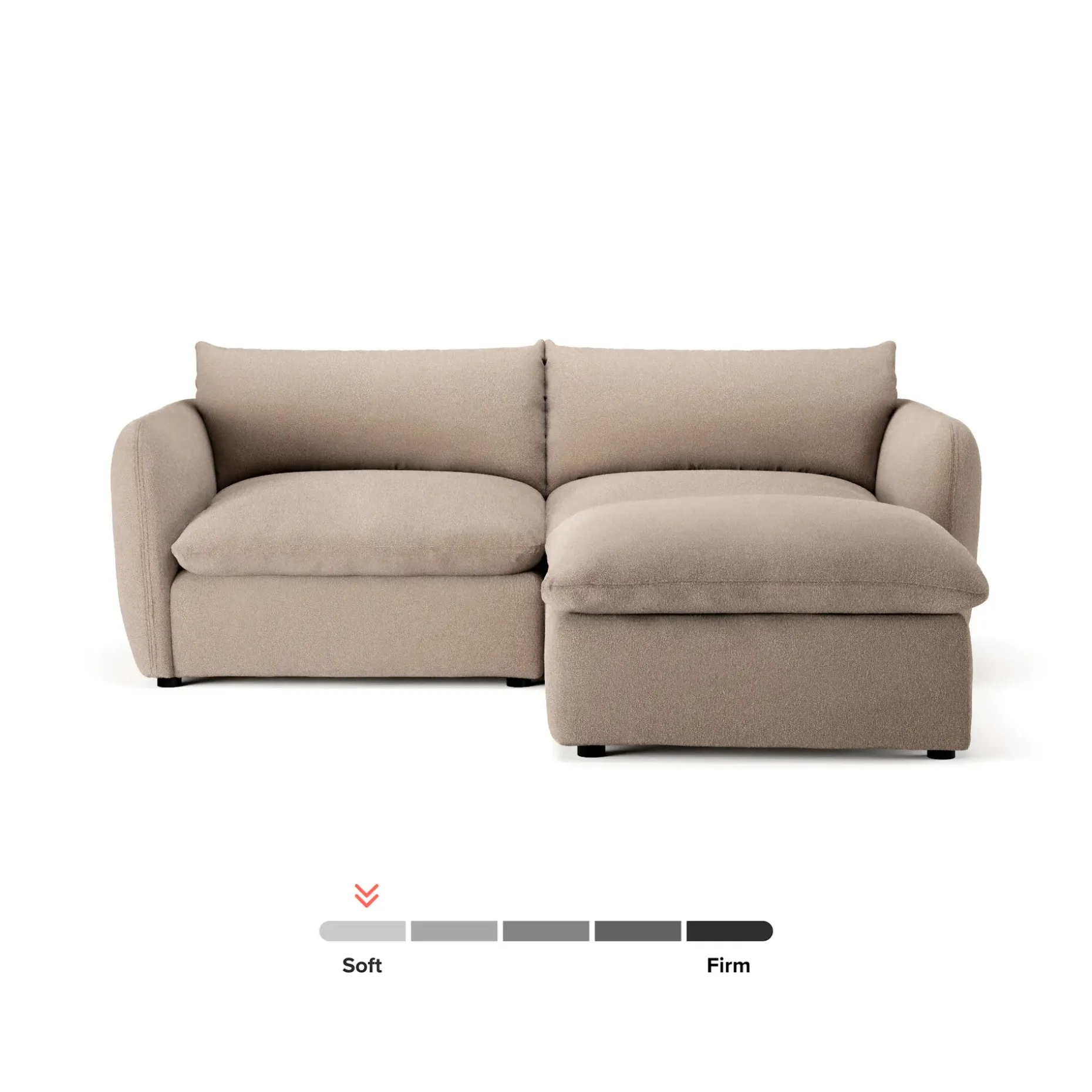 Leigh 92" Modular Sectional - Sandstone Wool Bouclé