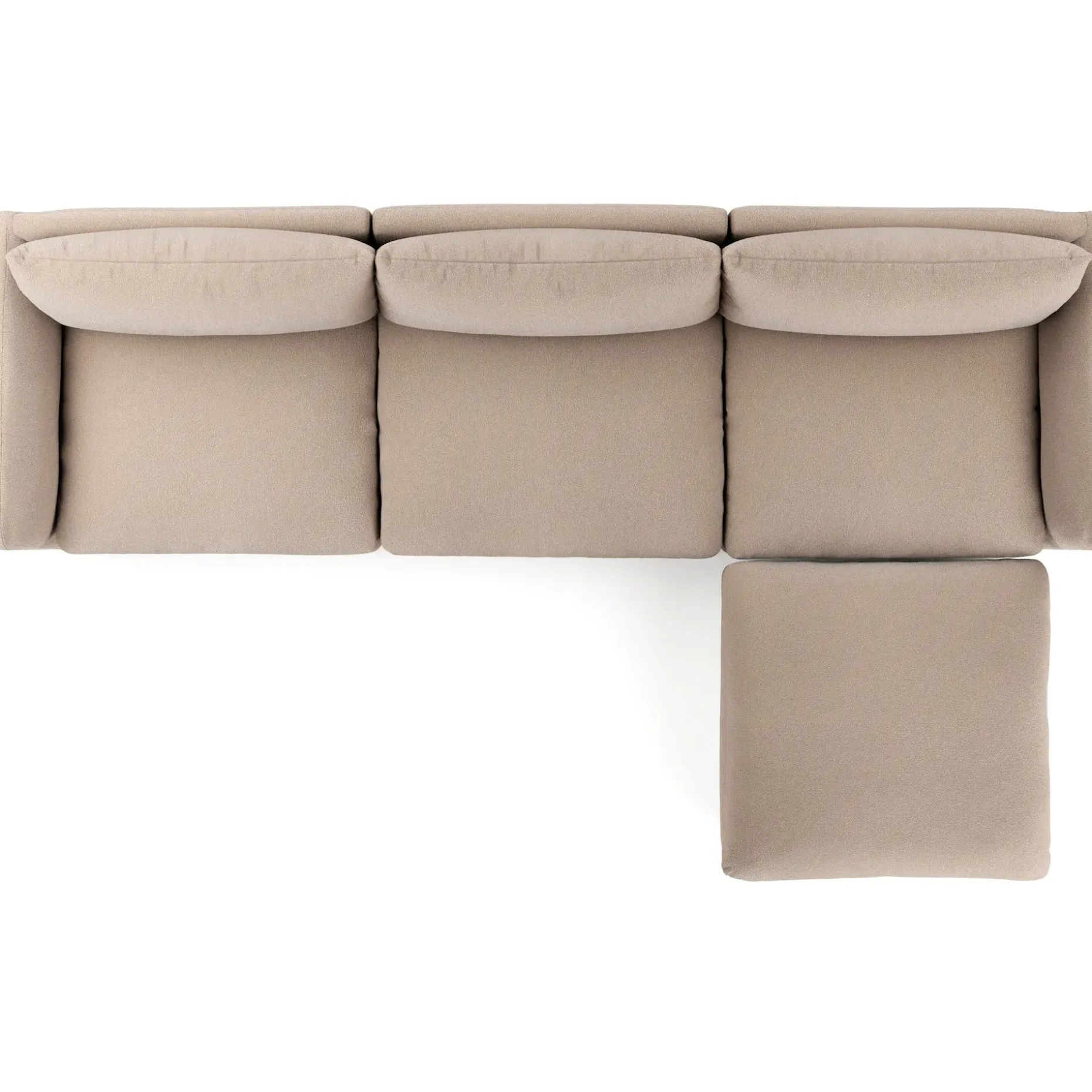 Leigh 131.5" Modular Sectional - Sandstone Wool Bouclé