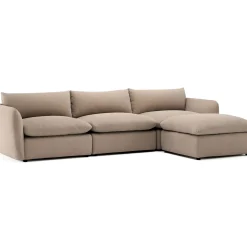 Leigh 131.5" Modular Sectional - Sandstone Wool Bouclé