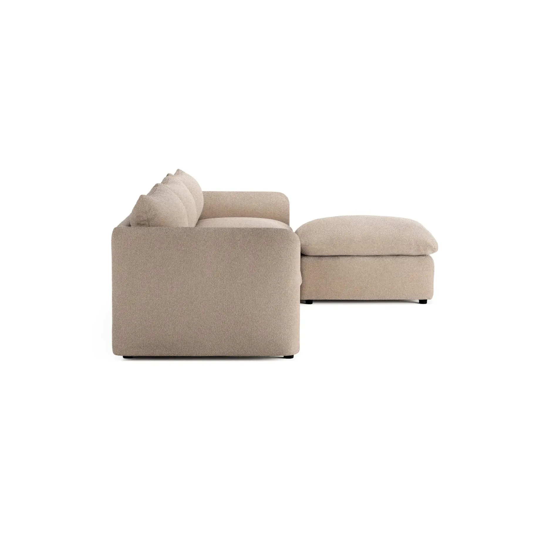 Leigh 131.5" Modular Sectional - Sandstone Wool Bouclé