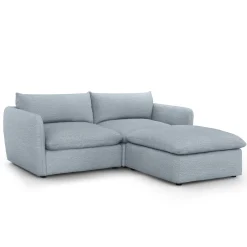 Leigh 92" Modular Sectional - Silver Light Blue